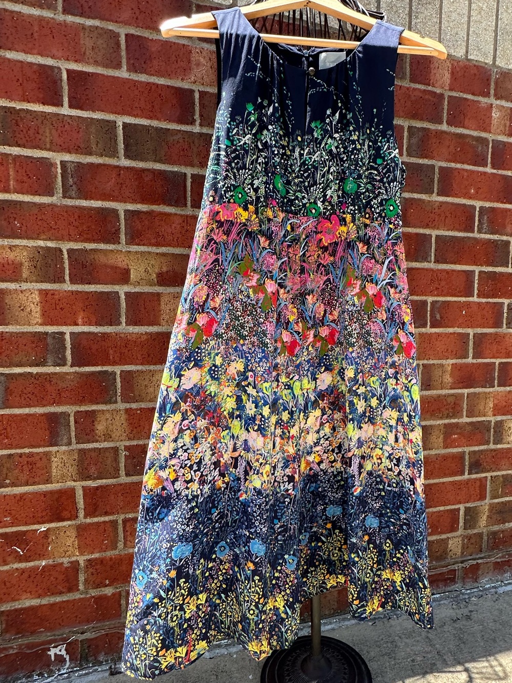Maeve Anthropologie Dress 100% Silk Floral MIDI Multicolor Feminine Weddings - Picture 10 of 13